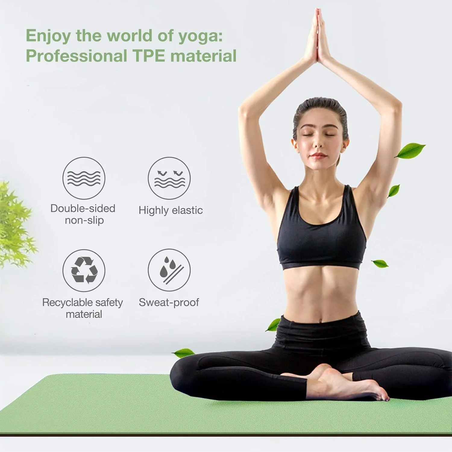 Gymnastics Mat Thick - TPE yoga mat is environmentally friendly,