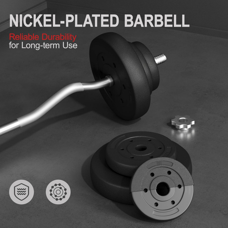 Barbell Set - Curl Bar & Weigh - Barbell Curl Bar recension och pris