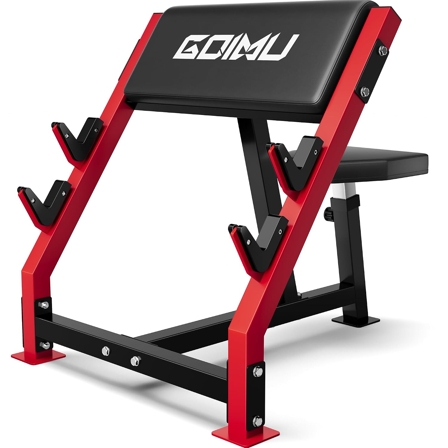 Adjustable Preacher Curl Bench - Barbell Curl Bar recension och pris