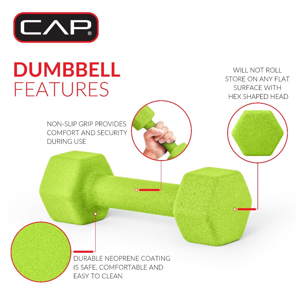 Neoprene Dumbbell 2lb Weight f - Home Gym Yellow recension och pris