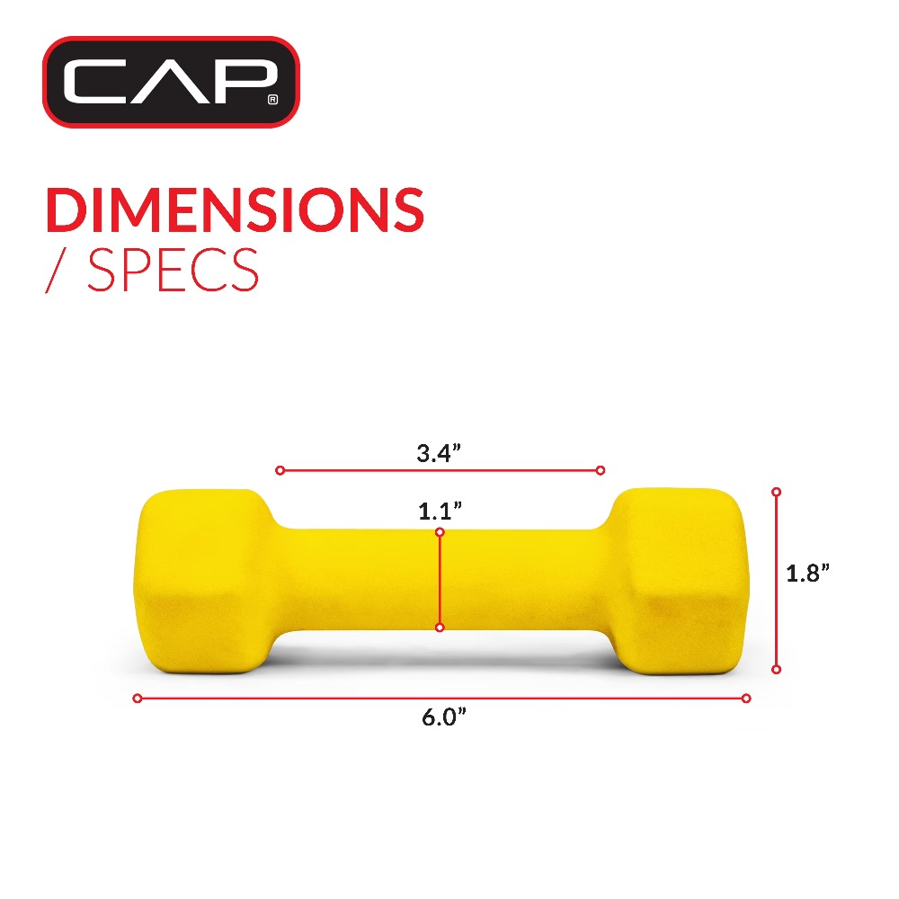 Neoprene Dumbbell 2lb Weight f - Home Gym Yellow recension och pris
