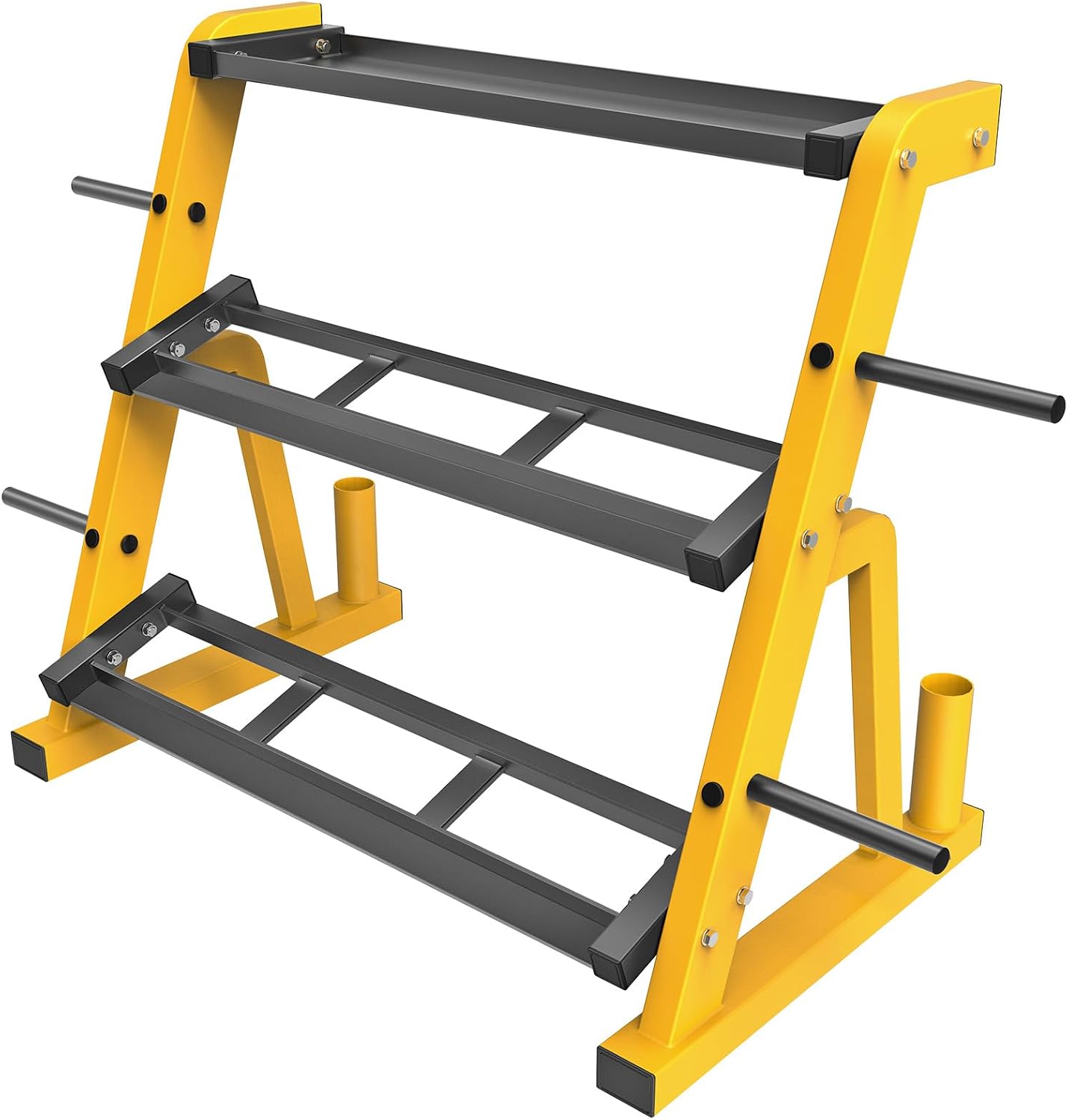 Heavy Duty Three Tier Dumbbell - Home Gym Yellow recension och pris