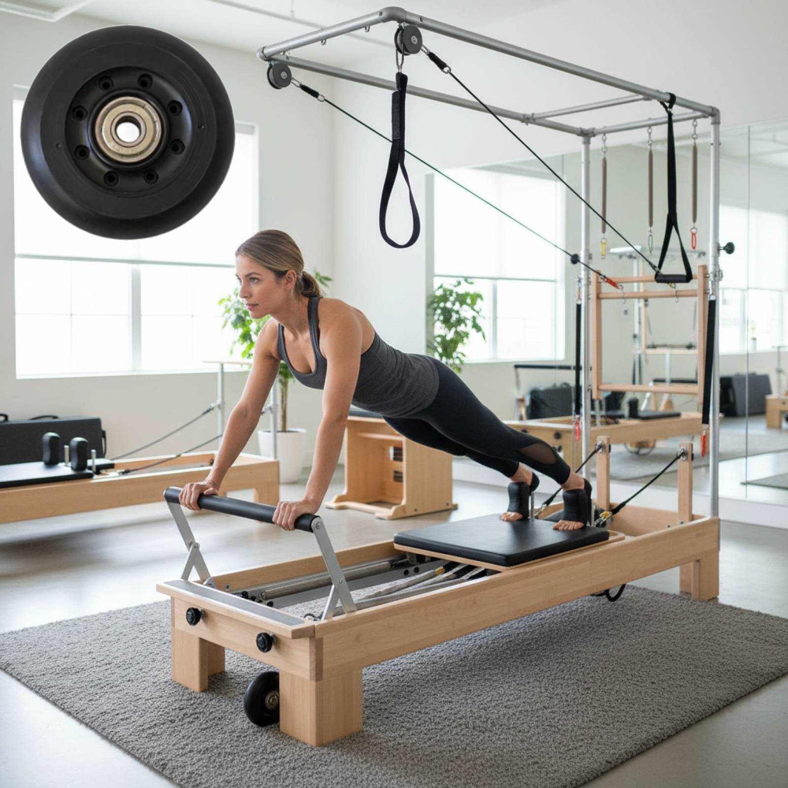 Pilates Reformer Wheel Black W - Home Gym Pilates recension och pris
