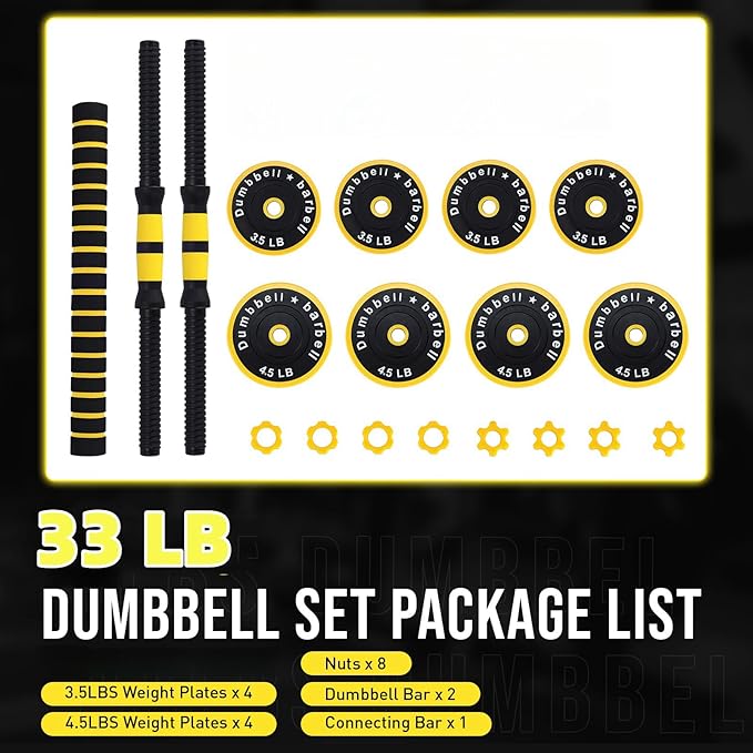 Adjustable Weights Set for Hom - Home Gym Yellow recension och pris