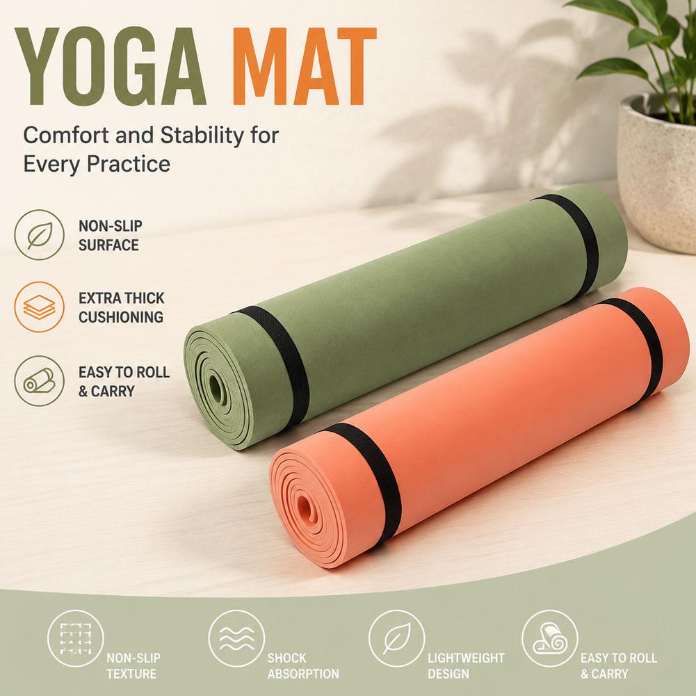 1/2Pcs Thick Yoga Mat Anti-ski - Gymnastics Mat Thick recension och pris