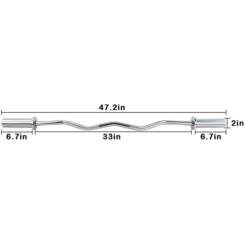 New Product Fitness Steel Curv - Barbell Curl Bar recension och pris